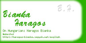 bianka haragos business card